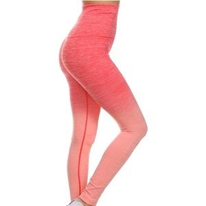 Coral Ombré leggings